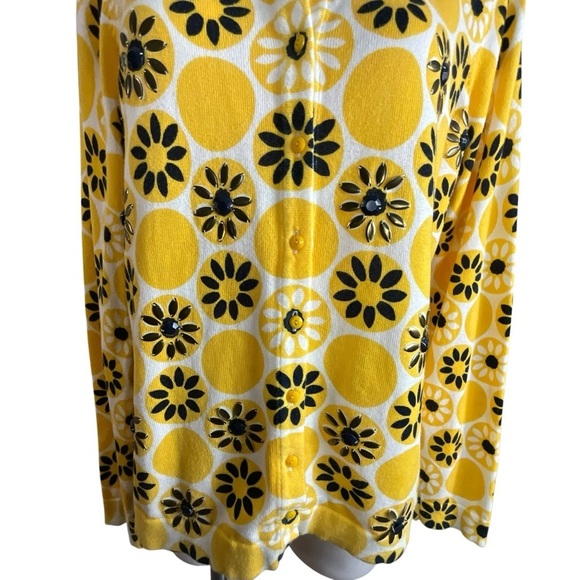 Charter Club Sunflower Cardigan Button Down Sweater - Picture 2 of 10